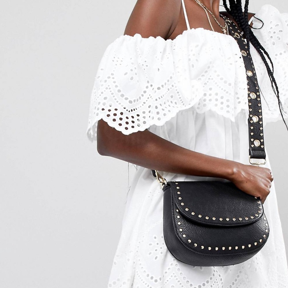 Black studded Crossbody